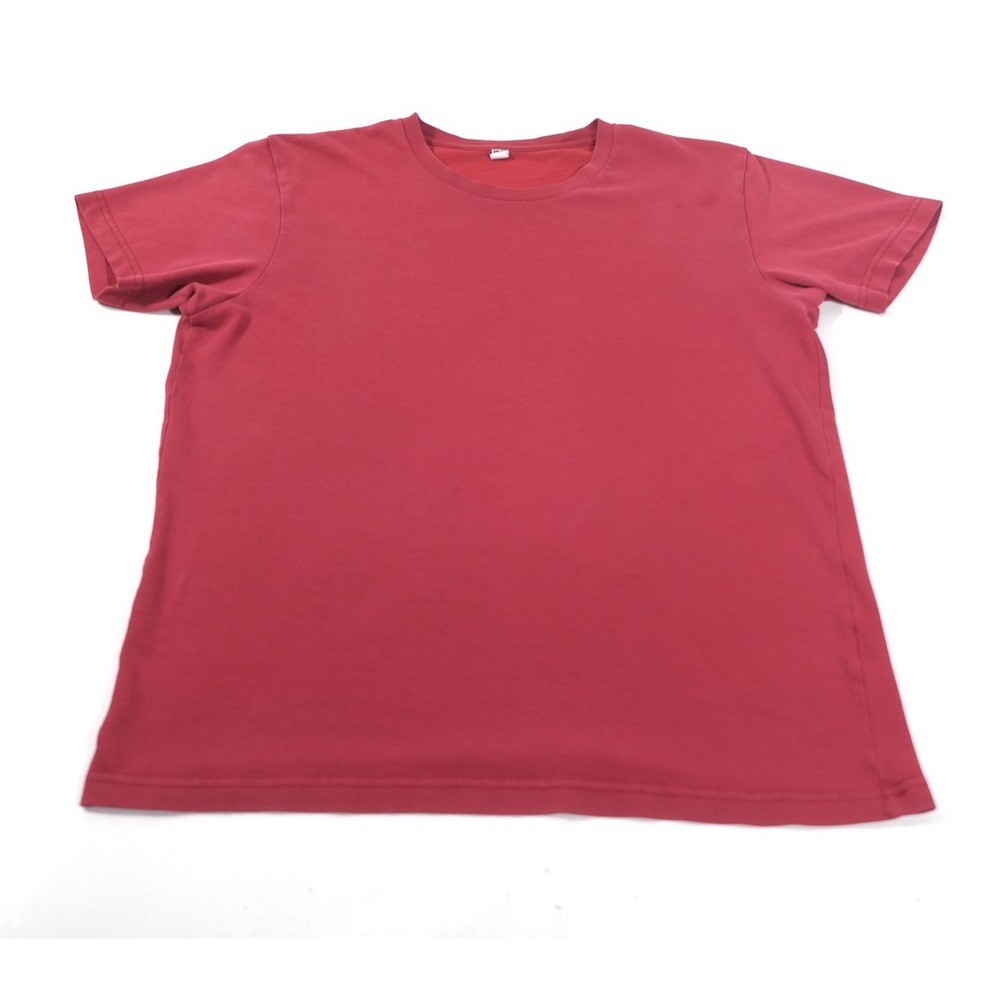Uniqlo T-Shirt Men M Red 341-413485 Short Sleeve Crew Neck Cotton Blend Solid